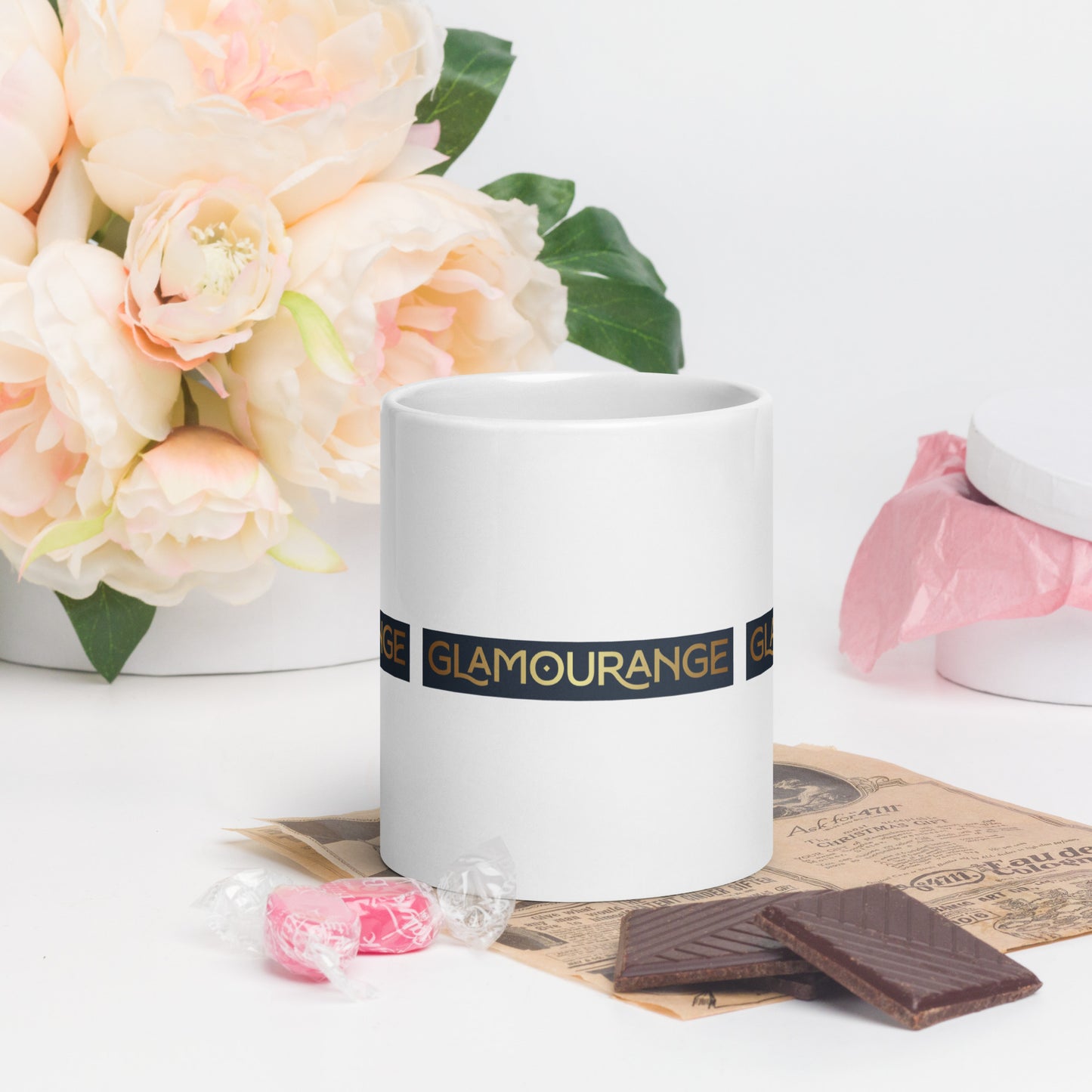 White Glossy Mug (Glamourange Limited Editions: Standard Logo - 008 Model)