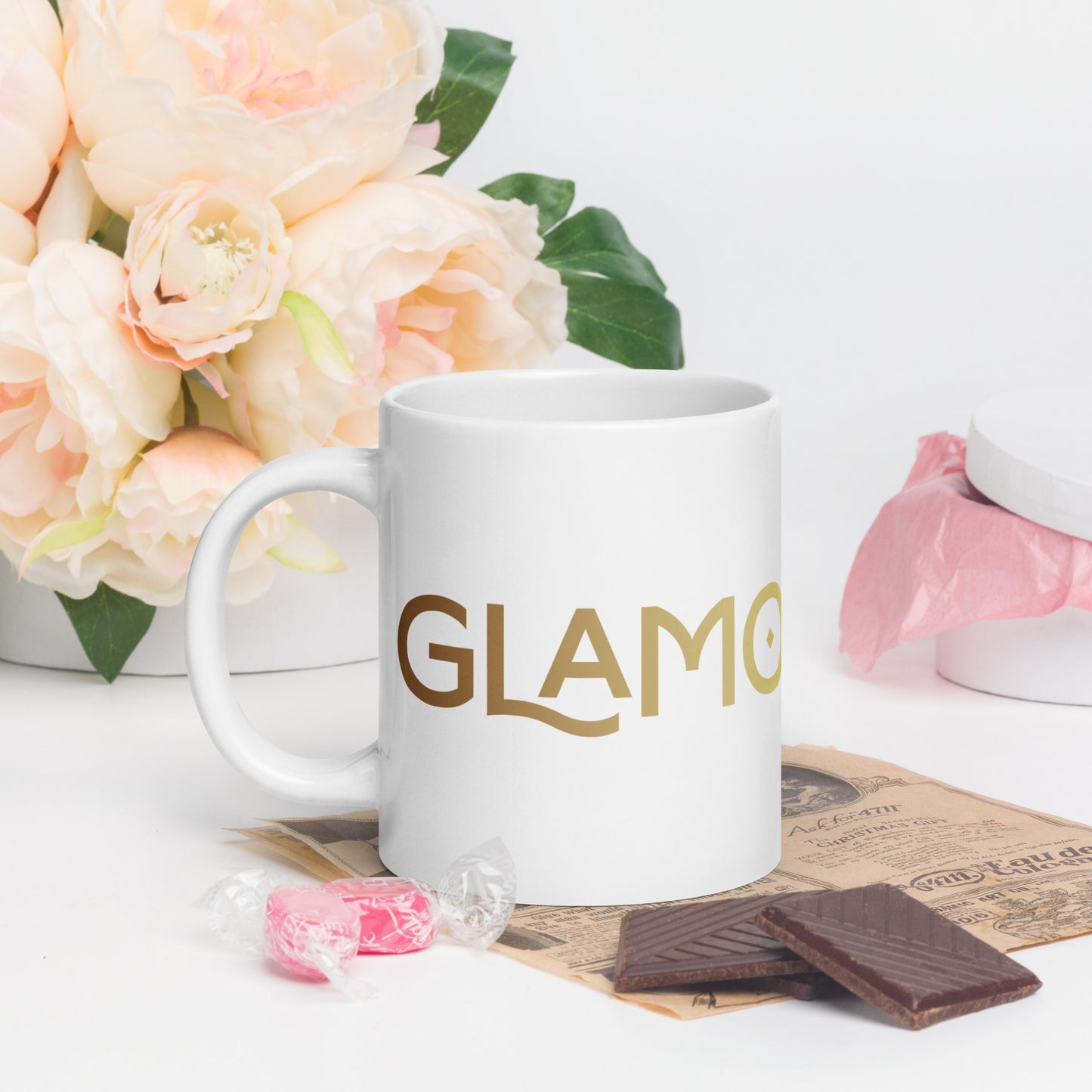 White Glossy Mug (Glamourange Limited Editions: Standard Logo - 001 Model)