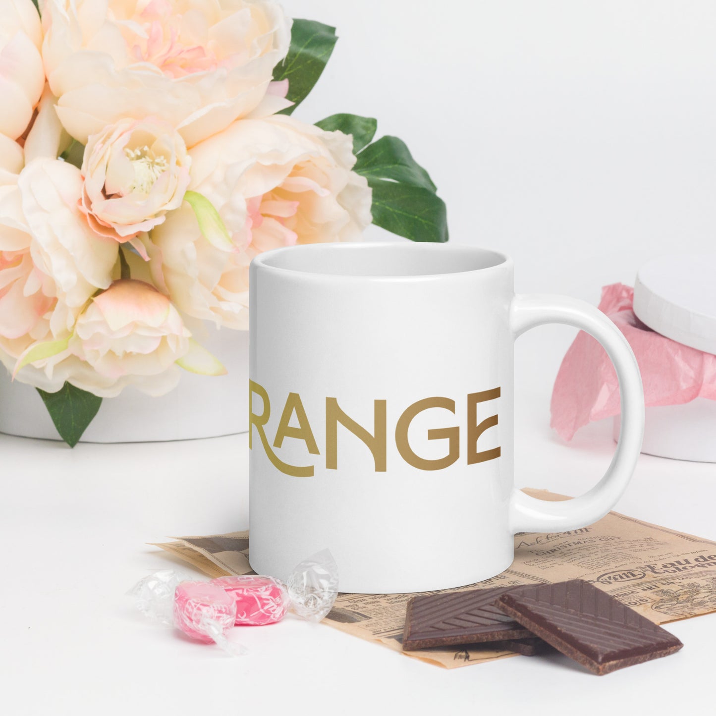 White Glossy Mug (Glamourange Limited Editions: Standard Logo - 001 Model)