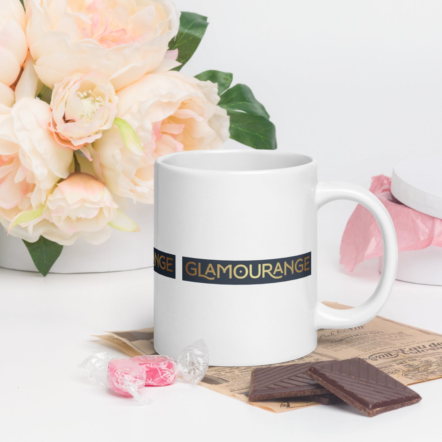 White Glossy Mug (Glamourange Limited Editions: Standard Logo - 008 Model)