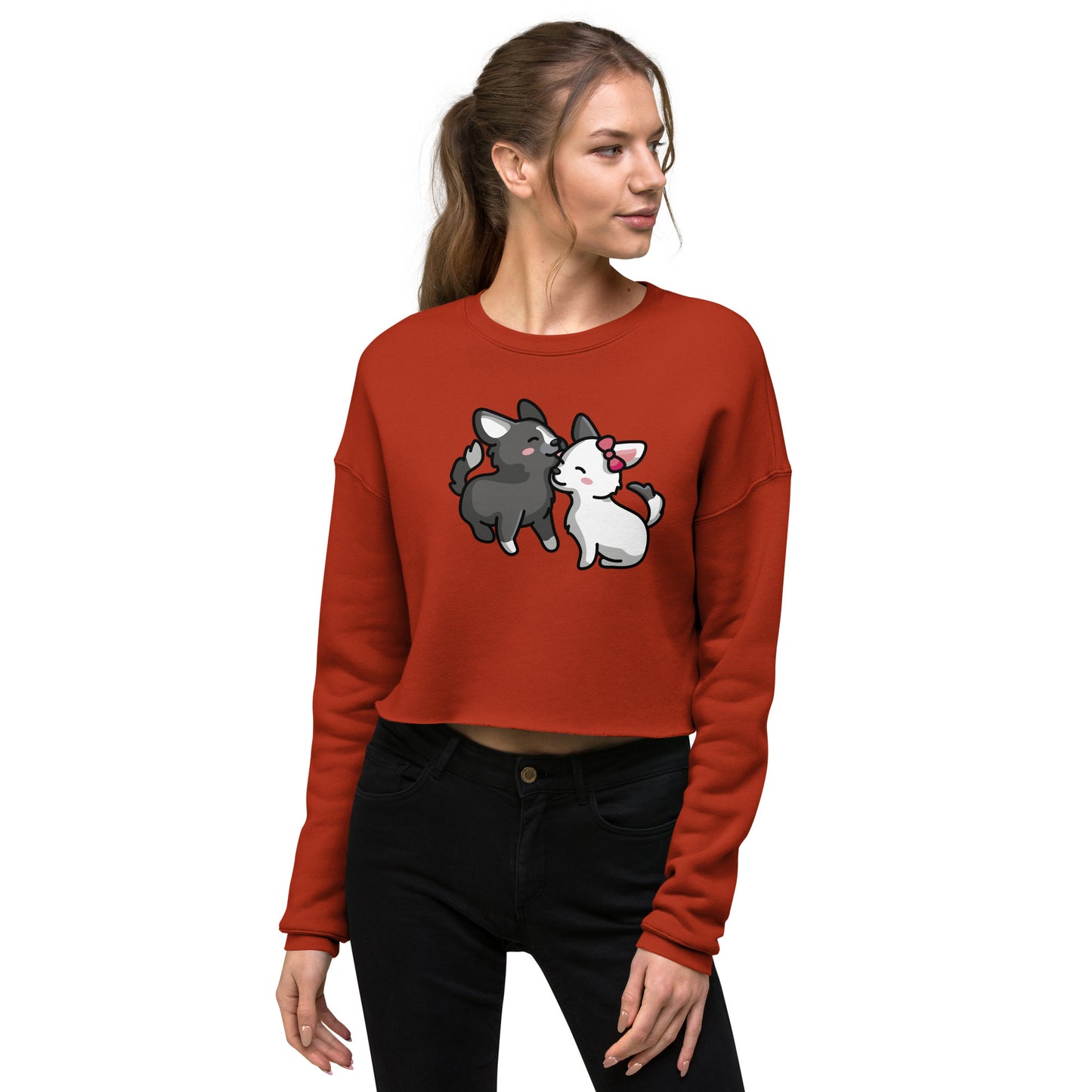 Crop Sweatshirt Womens (Besties - Inspiration 002)