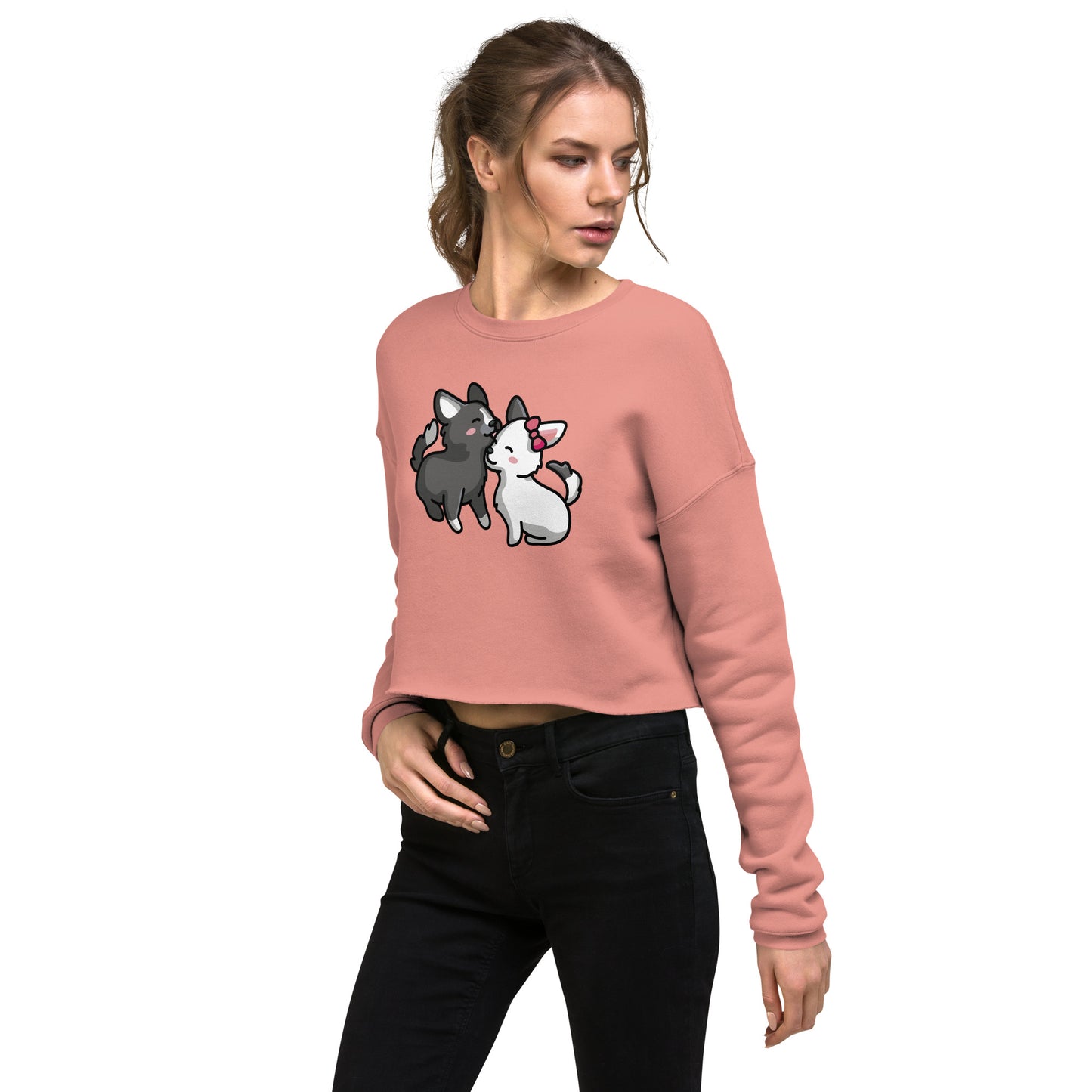 Crop Sweatshirt Womens (Besties - Inspiration 002)