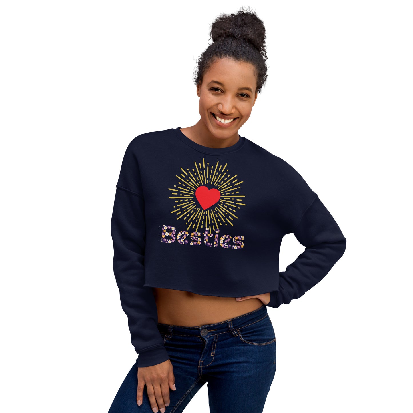 Crop Sweatshirt Womens (Besties - True Friendship 0029)